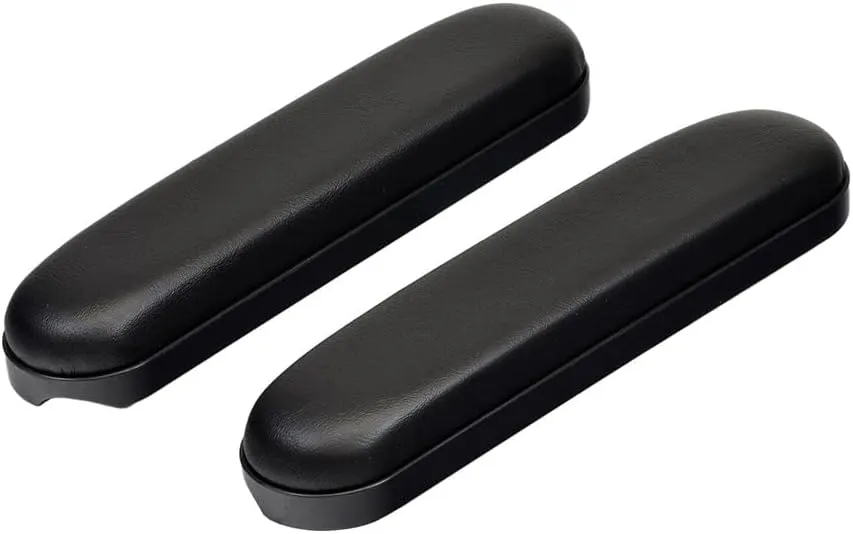 AlveyTech 10" Vinyl Armrest Pads - Replacement Set for Invacare Manual Wheelchair, Mobility Medical Scooters, 4-Wheel Transport Chair, Foam Arm Cushion Pair for Power Scooter, Chairs, DIY Install