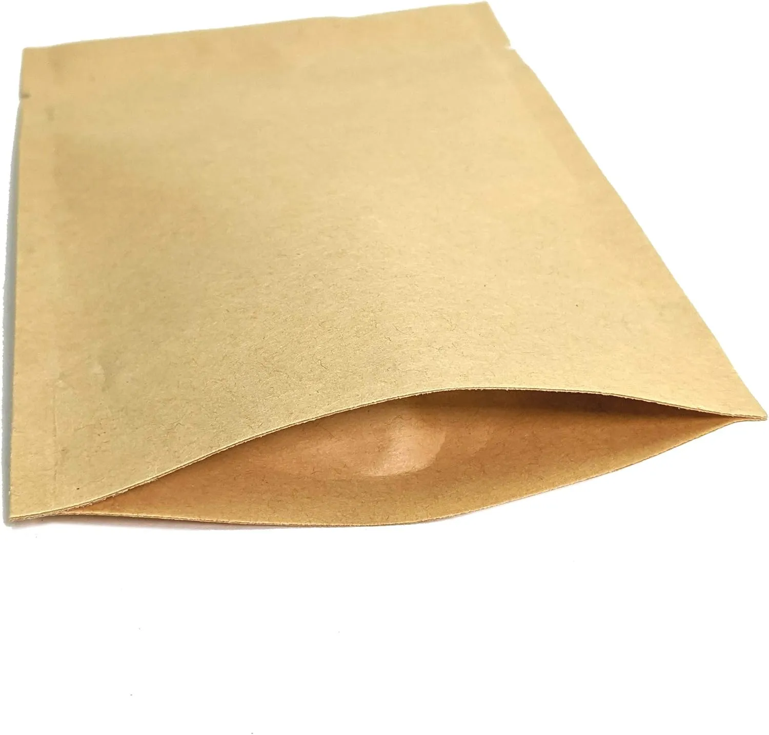 AwePackage 2 oz Stand up Zipper Pouch Bag - FDA and USDA compliant Heavy Barrier 4X6X2 Inch (200, Natural Kraft)