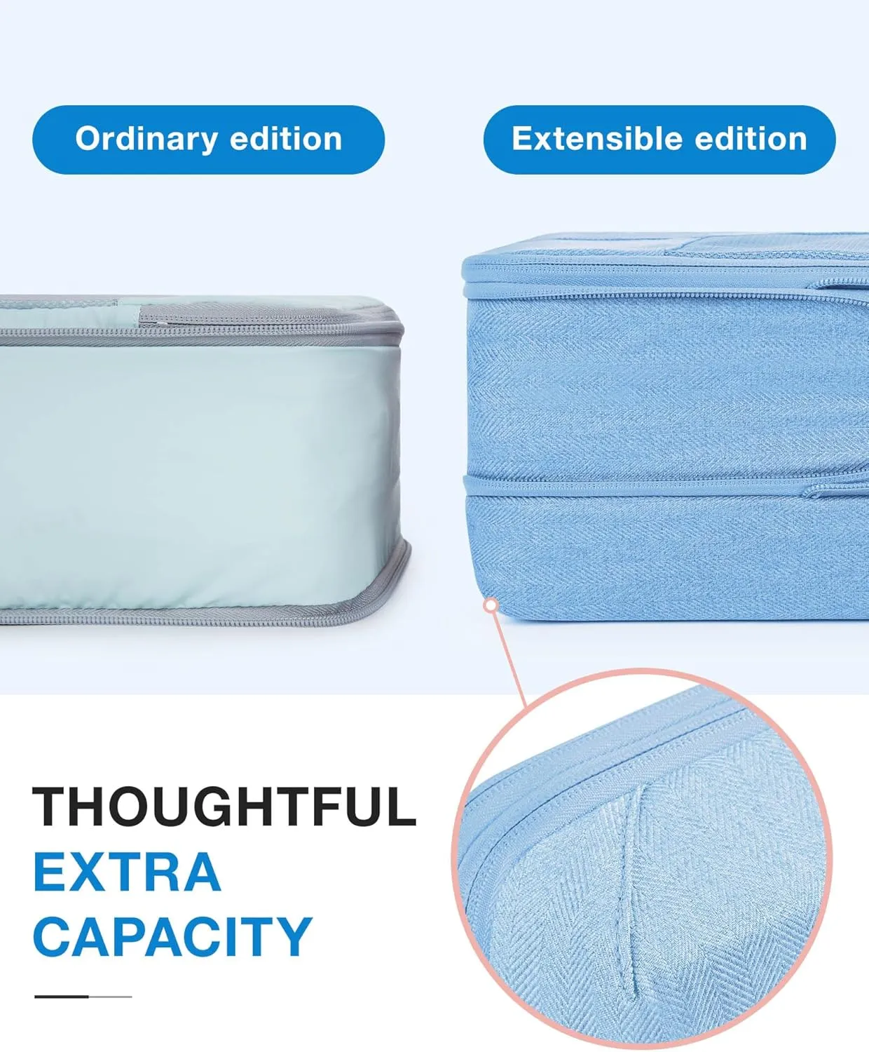 BAGSMART Compression Packing Cubes for Travel, 6 Set Packing Cubes for Carry on Suitcases, Compression Travel Cubes & Suitcase Organizer for Packing with Shoe Bag