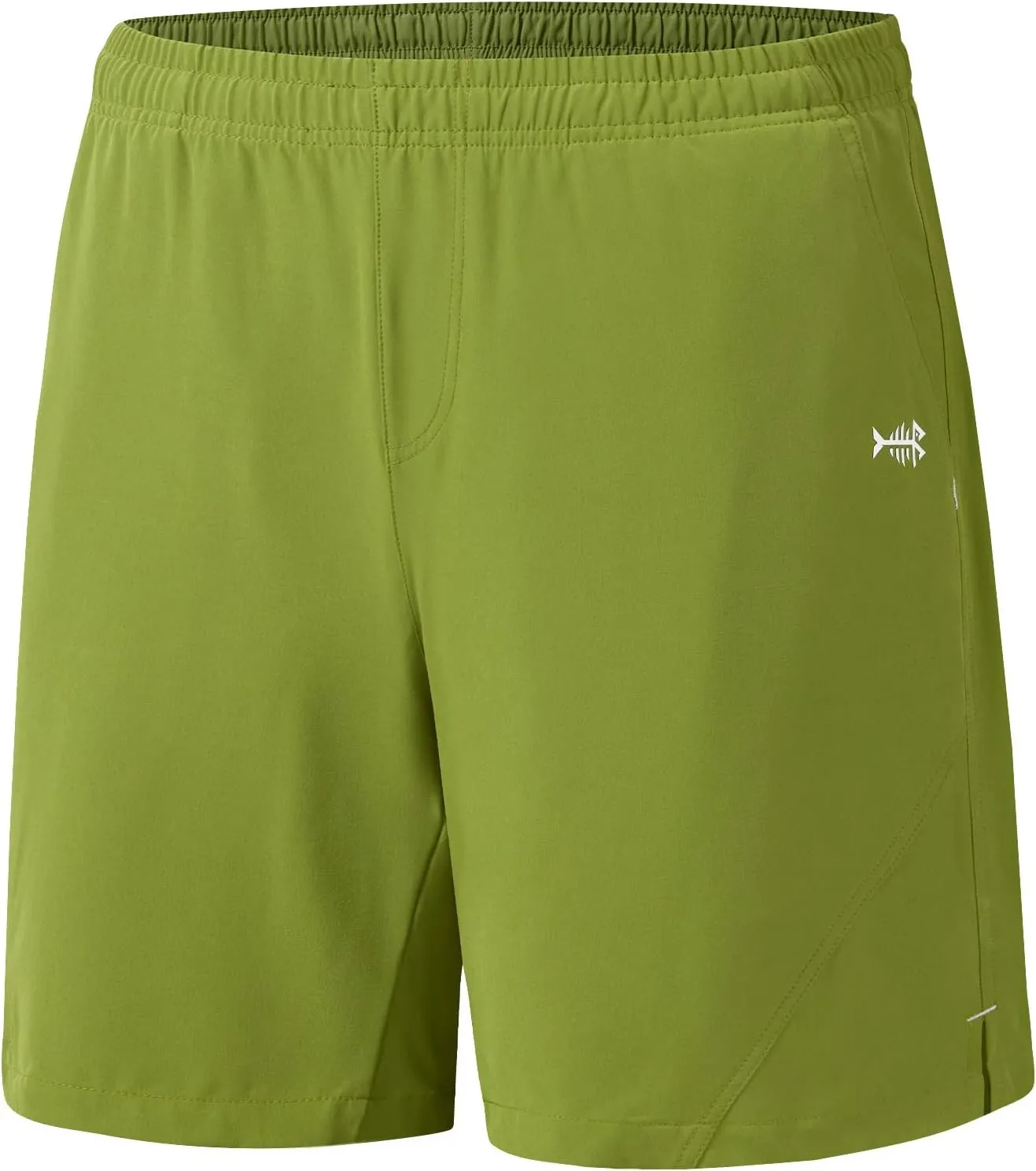 BASSDASH Men’s 7” Fishing Shorts UPF 50  Lightweight Water Resistant Quick Dry for Hiking with Zipper Pocket FP06M