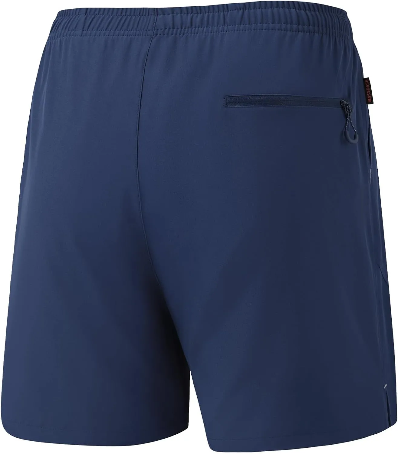 BASSDASH Men’s 7” Fishing Shorts UPF 50  Lightweight Water Resistant Quick Dry for Hiking with Zipper Pocket FP06M