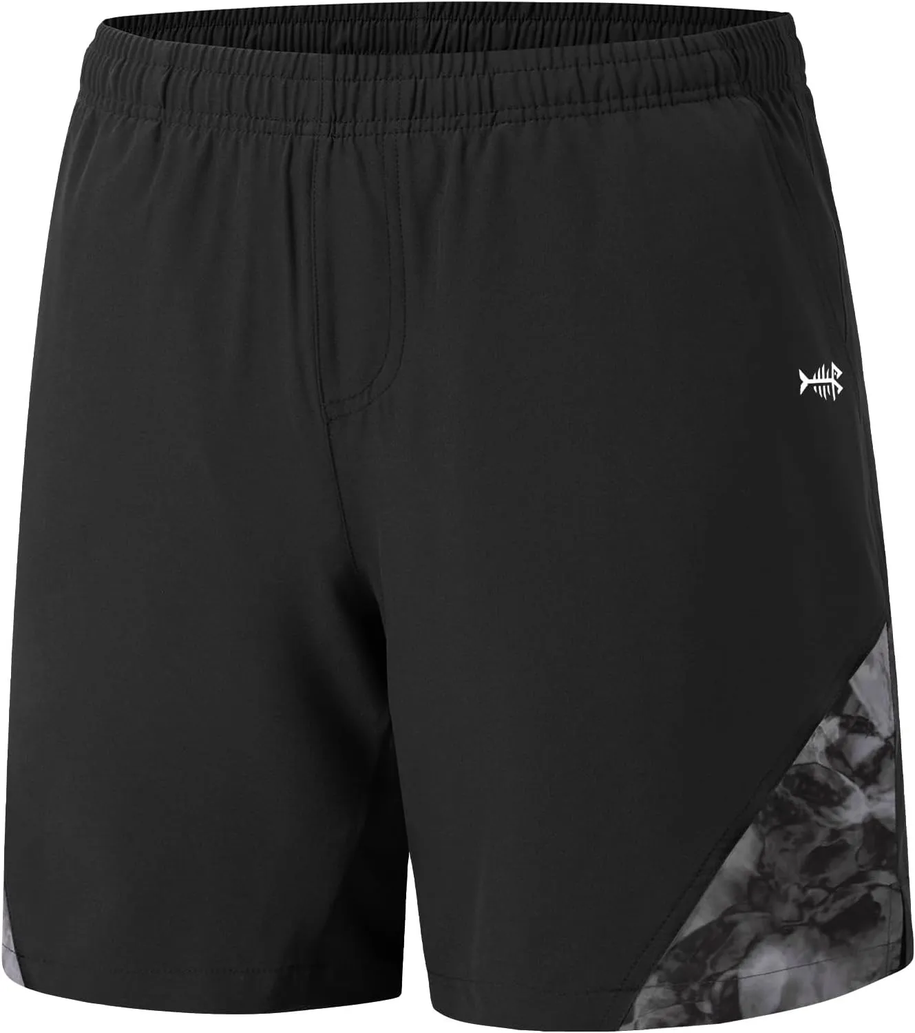 BASSDASH Men’s 7” Fishing Shorts UPF 50  Lightweight Water Resistant Quick Dry for Hiking with Zipper Pocket FP06M