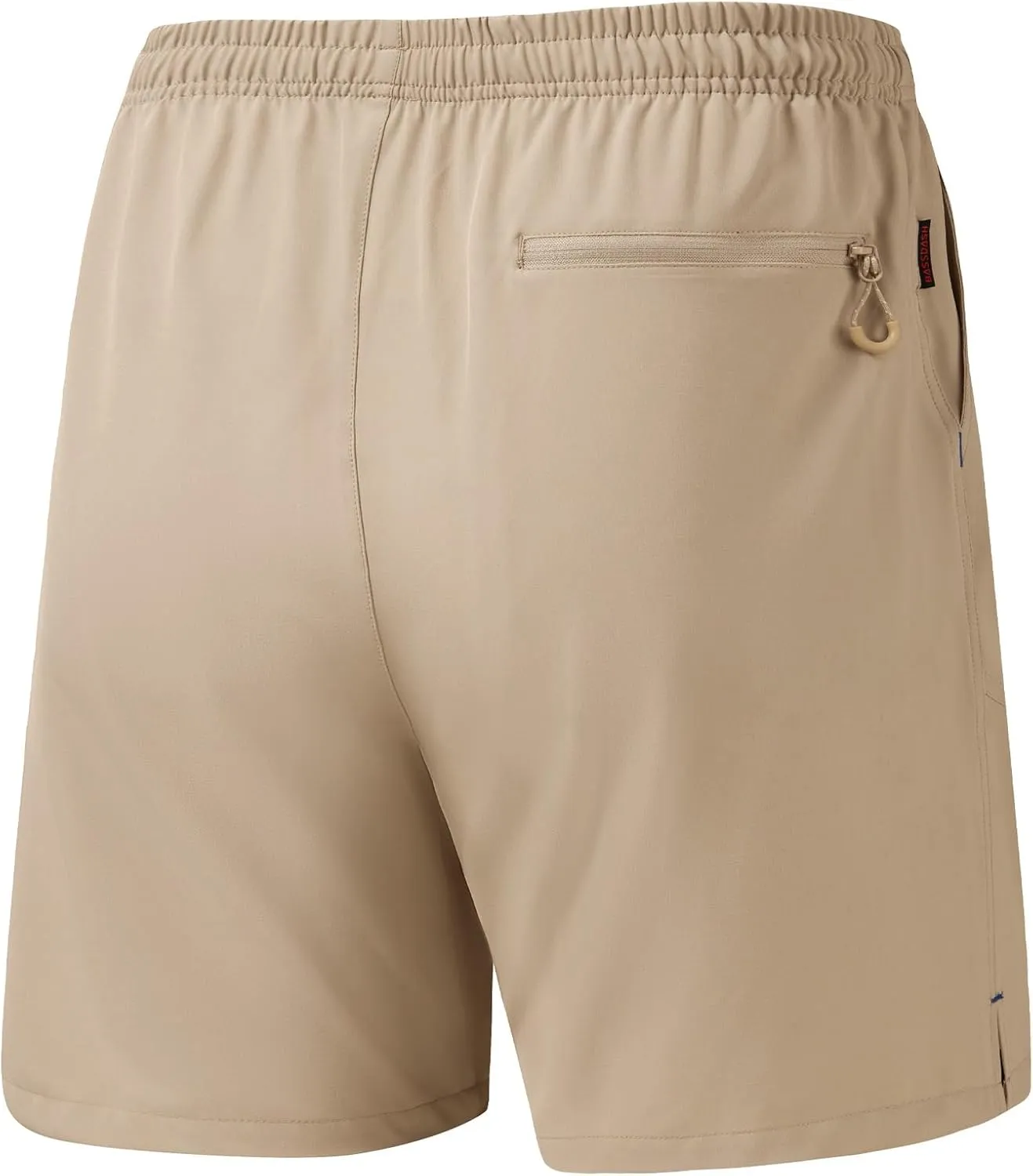 BASSDASH Men’s 7” Fishing Shorts UPF 50  Lightweight Water Resistant Quick Dry for Hiking with Zipper Pocket FP06M