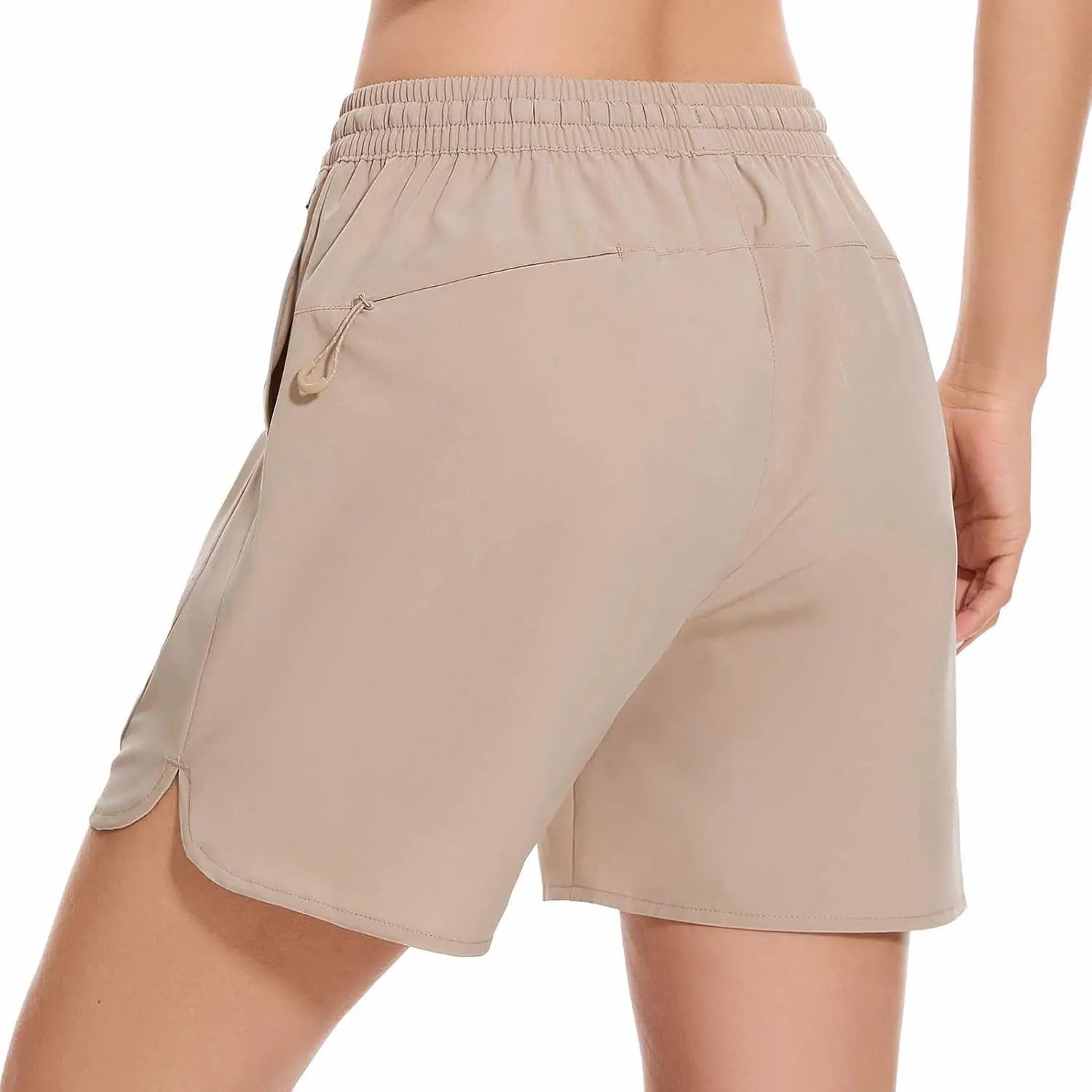 BASSDASH Women’s 5” Fishing Shorts UPF 50  Water Resistant Quick Dry Athletic Hiking Shorts with Pockets FP05W