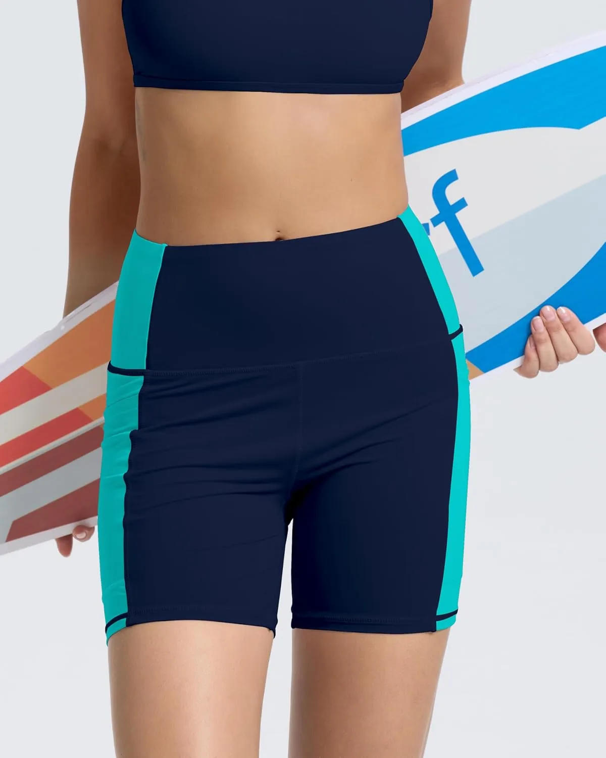 Beautikini Period Swimwear Menstrual Tummy Control Swimsuit 3.9" High Waist Leakproof Bathing Suit Bottoms for Teen Girls