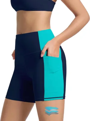 Beautikini Period Swimwear Menstrual Tummy Control Swimsuit 3.9" High Waist Leakproof Bathing Suit Bottoms for Teen Girls