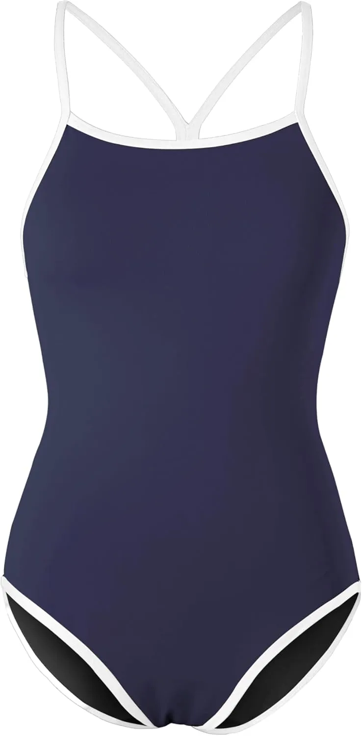 Beautikini Period Swimwear One Piece Leakproof Swimsuit Racerback Training Menstrual Bathing Suit for Teen Girls Women