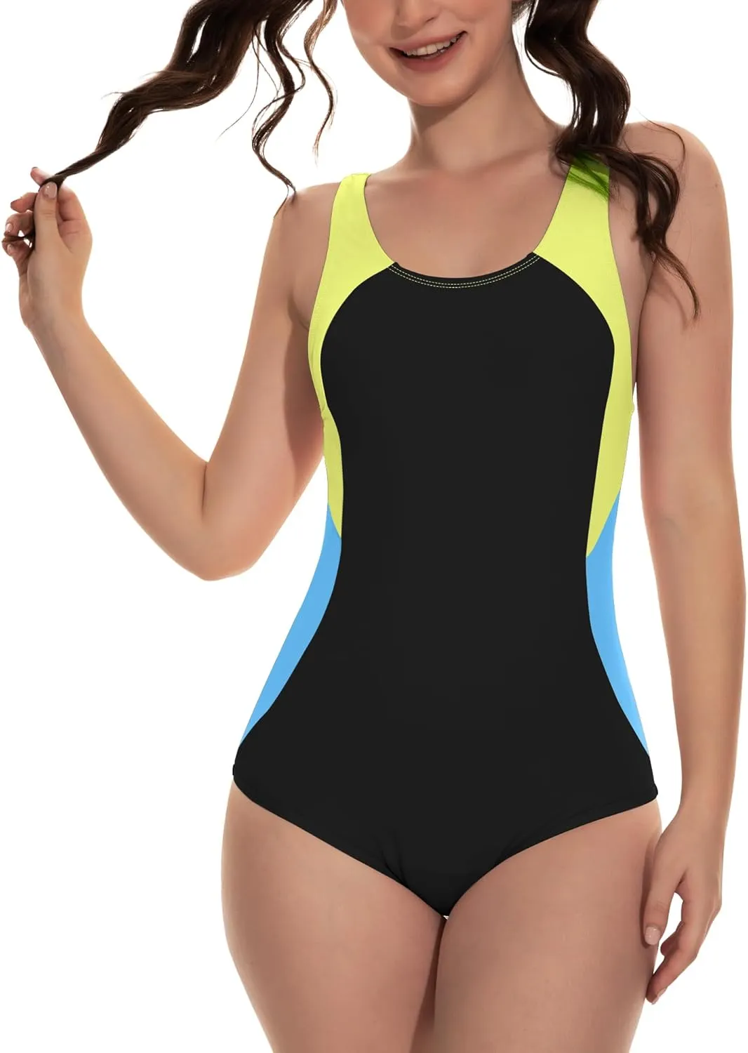 Beautikini Period Swimwear One Piece Racerback Training Bathing Suit Women Period Swimsuits for Teen Girls Ages 11-14