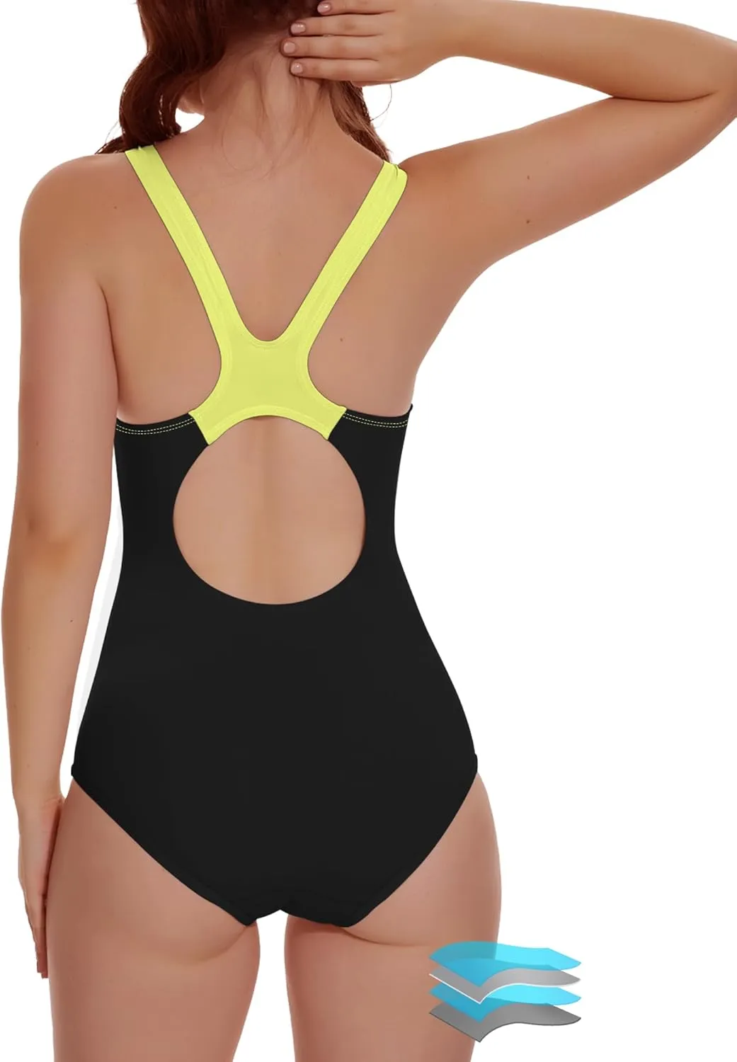 Beautikini Period Swimwear One Piece Racerback Training Bathing Suit Women Period Swimsuits for Teen Girls Ages 11-14