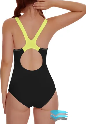 Beautikini Period Swimwear One Piece Racerback Training Bathing Suit Women Period Swimsuits for Teen Girls Ages 11-14