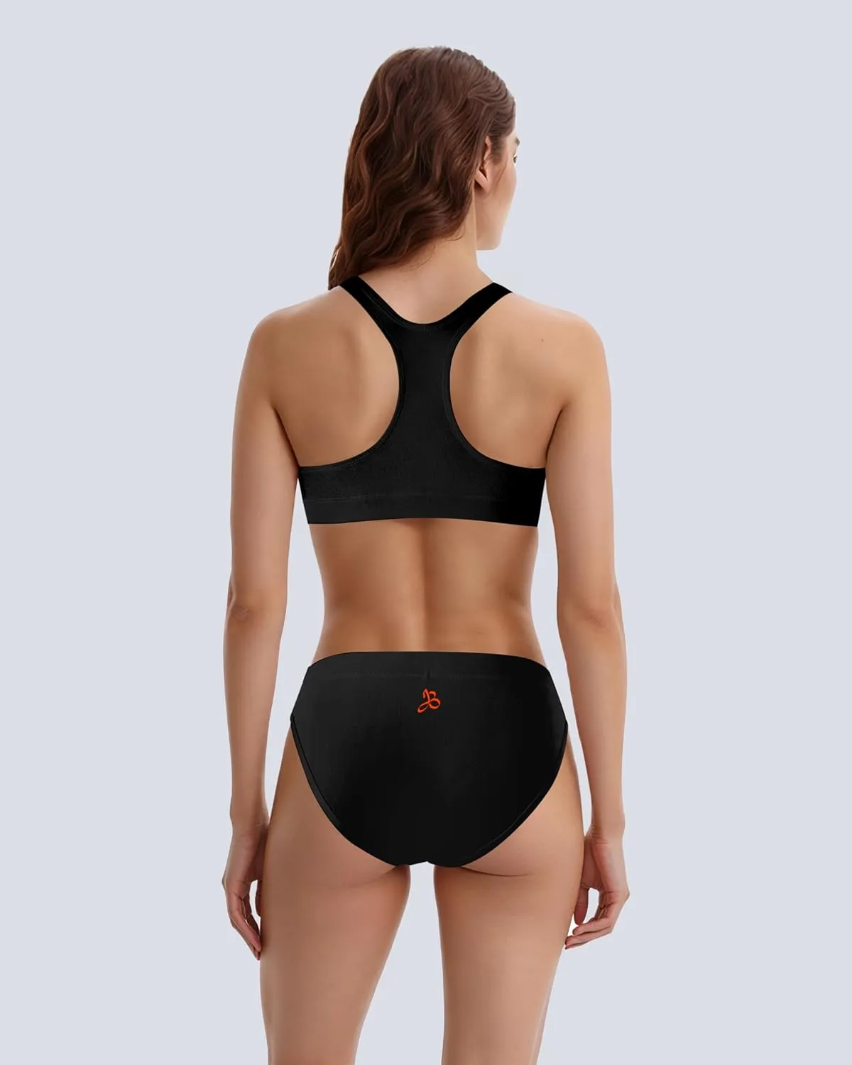 Beautikini Period Swimwear Sporty Bikini Sets Two Piece Menstrual Leakproof Swimsuit Low Waist Bathing Suit for Teen Girl