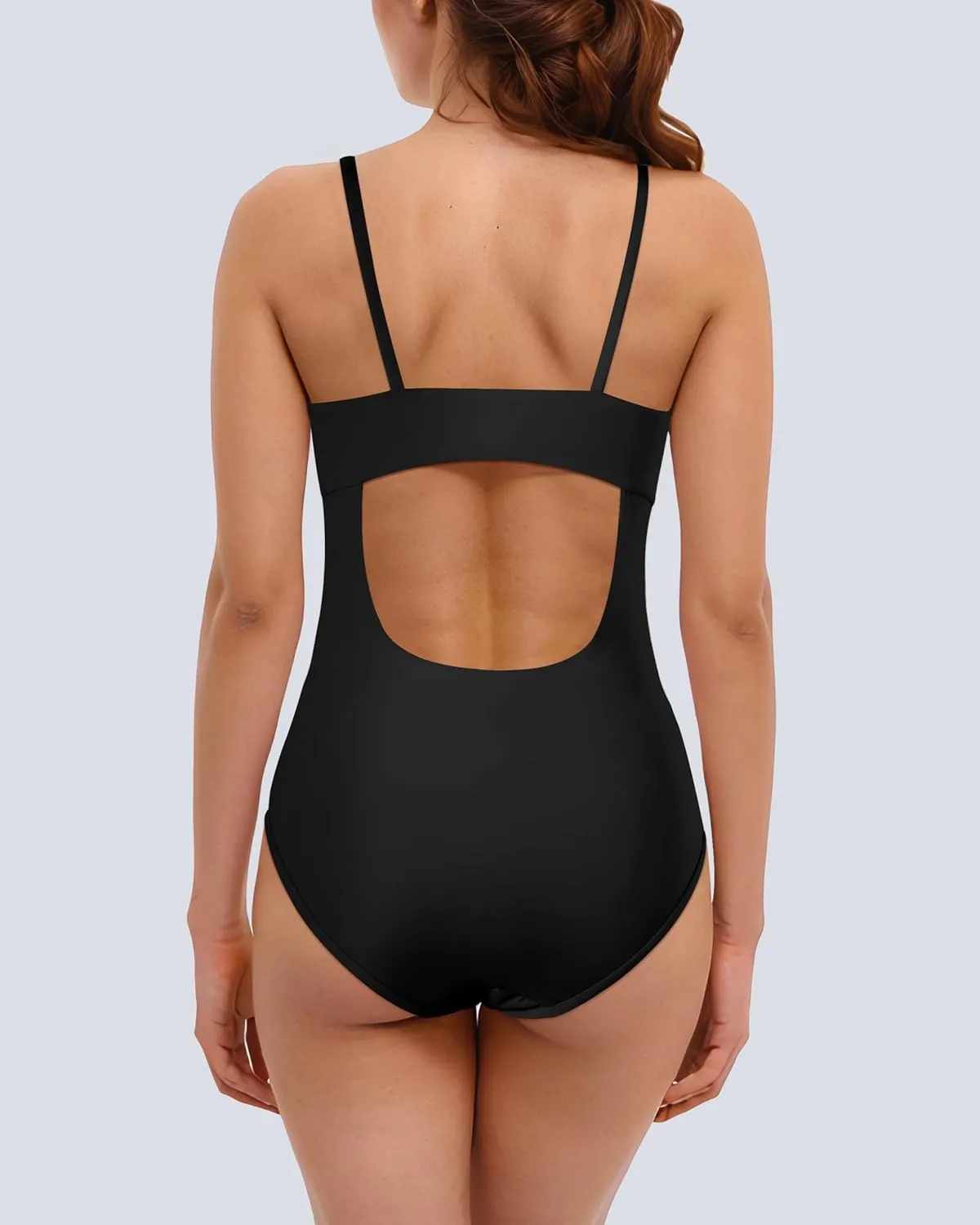 Beautikini Period Swimwear Women's Menstrual One Piece Swimsuit Leakproof Tie Racerback Bathing Suit for Teens Girls