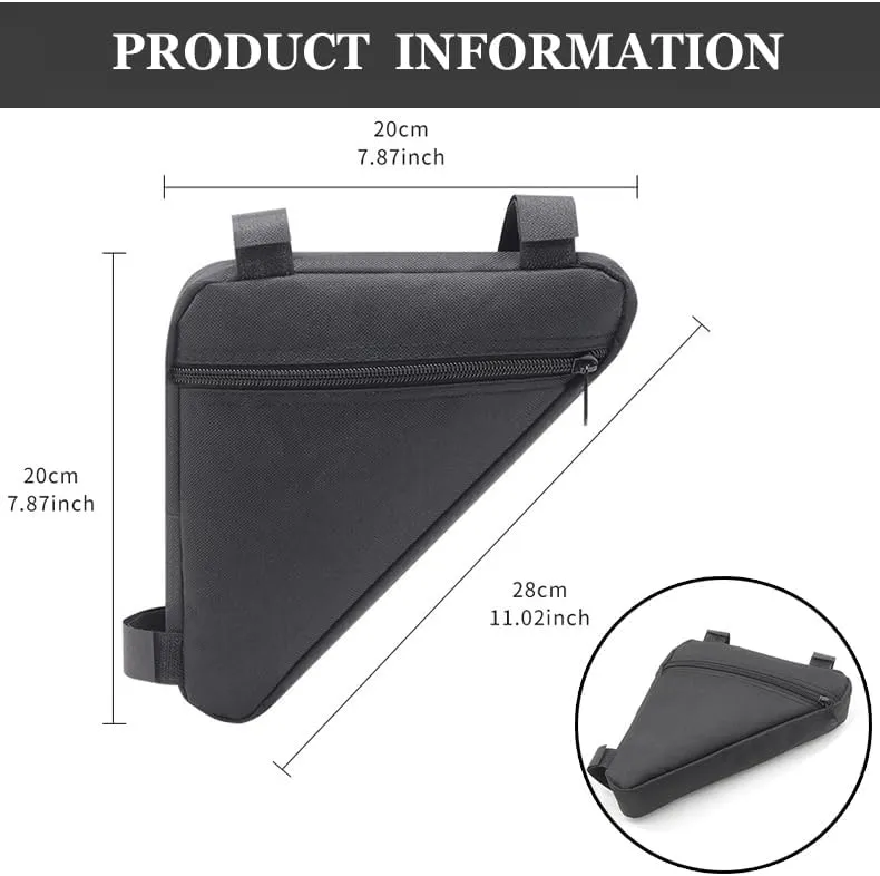 Bike Frame Bag for Cannondale Trail 2017, Bicycle Triangle Pouch, Bike Frame Triangle Travel Storage Bag, Riding Accessories, for Mountain Road Bike Trip,A Black