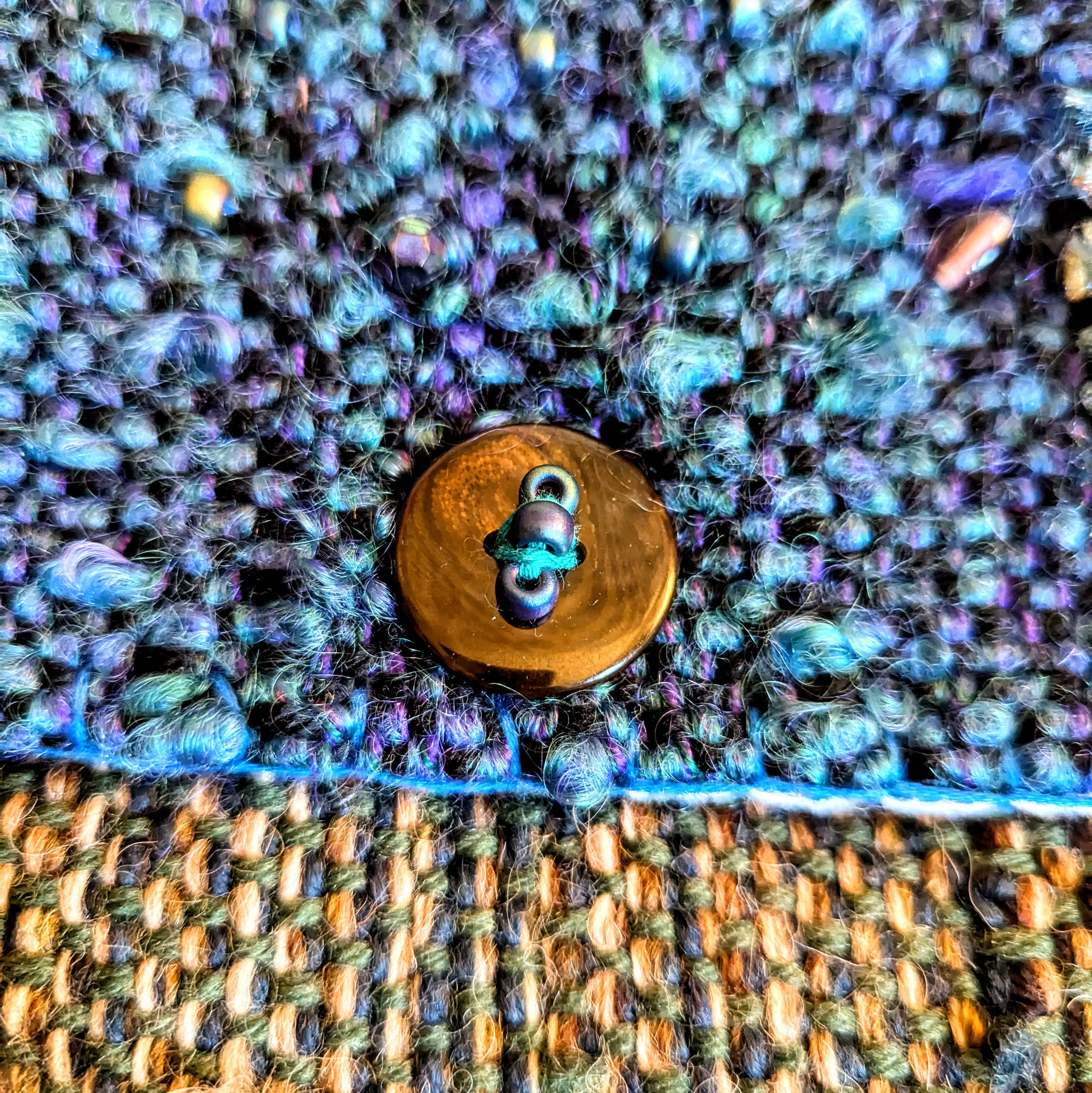 Blue Floof Beaded Tarot Bag