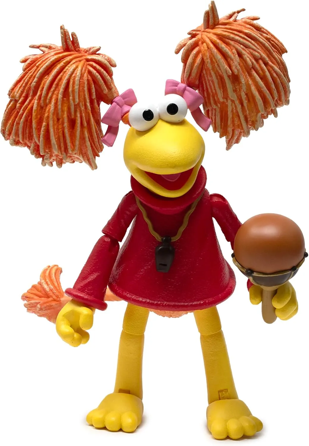 Boss Fight Studio Red, Fraggle Rock Collectible Action Figure – Highly Articulated Figurine - Accessories Including Hat, Magnifying Glass, Whistle, Maracas, Interchangeable Hands & Expression – 1:12