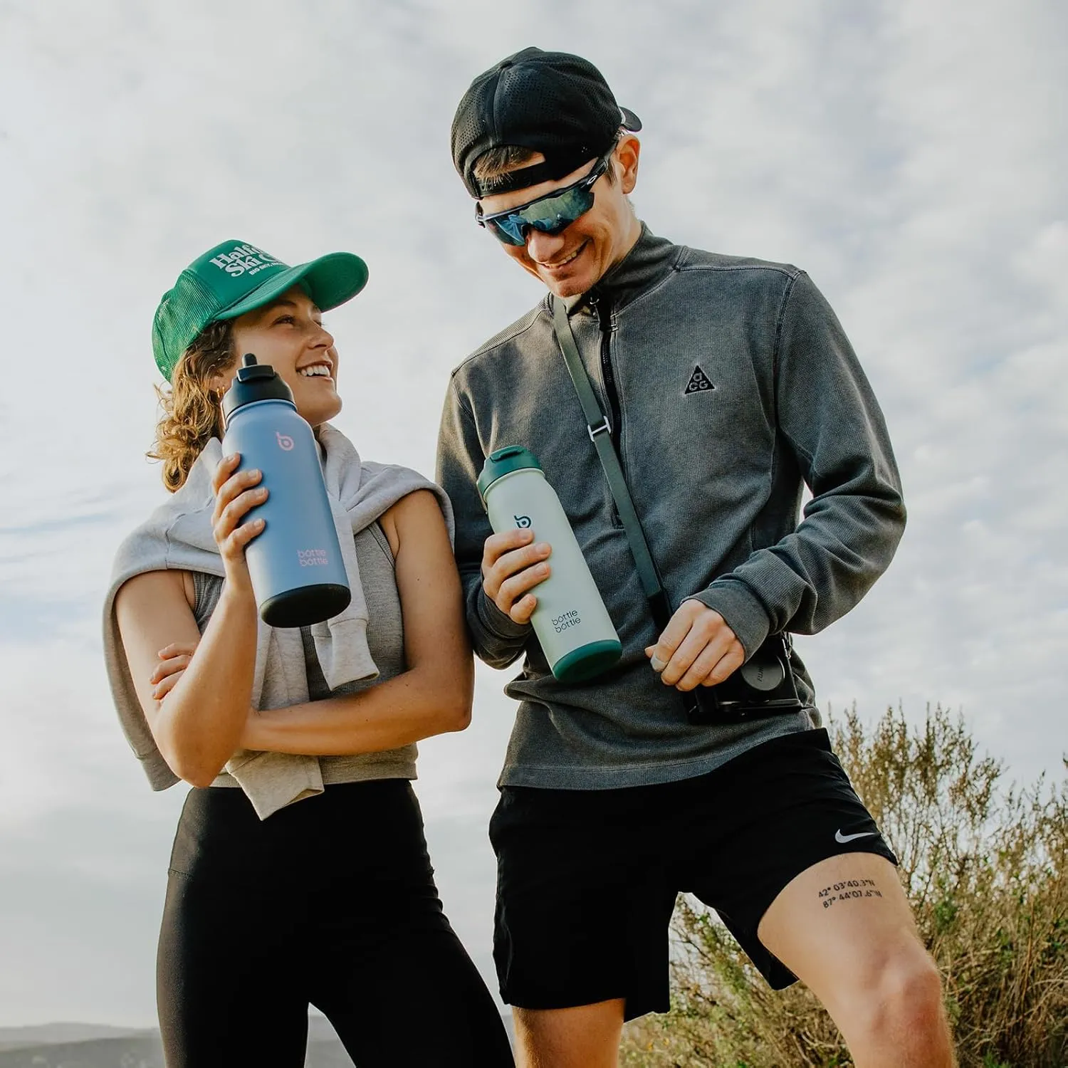 BOTTLE BOTTLE 24oz Insulated Water Bottle Stainless Steel Sport Water Bottle with Straw and Adjustable Lid Daily Pill Organizer