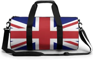 British Flag Large Duffel Bag Dry Wet Separation for Men Women Sports Travel Tote