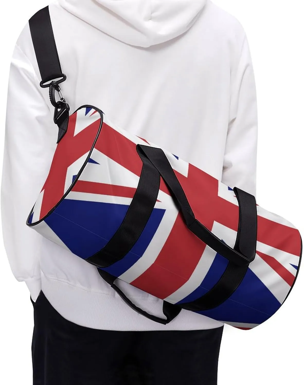 British Flag Large Duffel Bag Dry Wet Separation for Men Women Sports Travel Tote