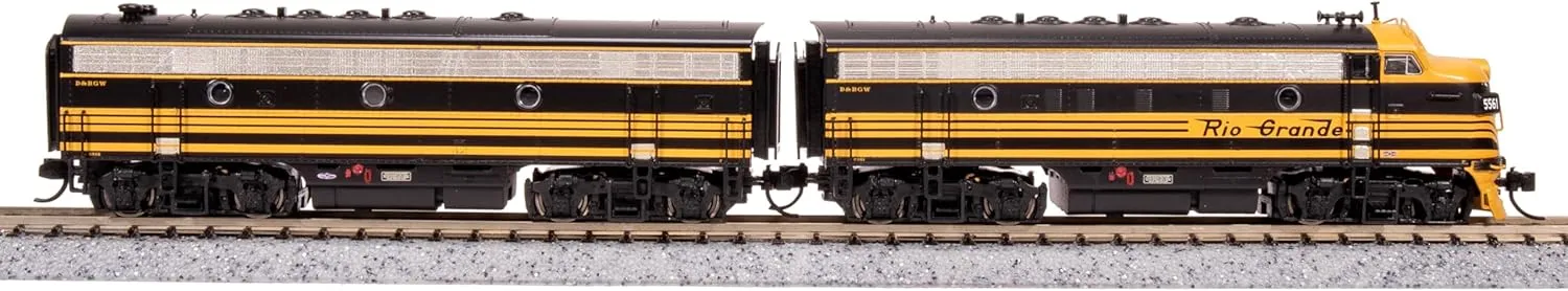 Broadway Limited 7754 EMD F7 AB, DRGW 5561/5562, Black 3-Stripe, A-Unit Paragon4 Sound/DC/DCC, Unpowered B, N Scale