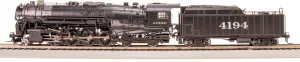 Broadway Limited 7891 ATSF 2-8-4 Berkshire, T1a #4194, 4-axle Tender, Disk Main Driver, Paragon4 Sound/DC/DCC, Smoke, HO Scale