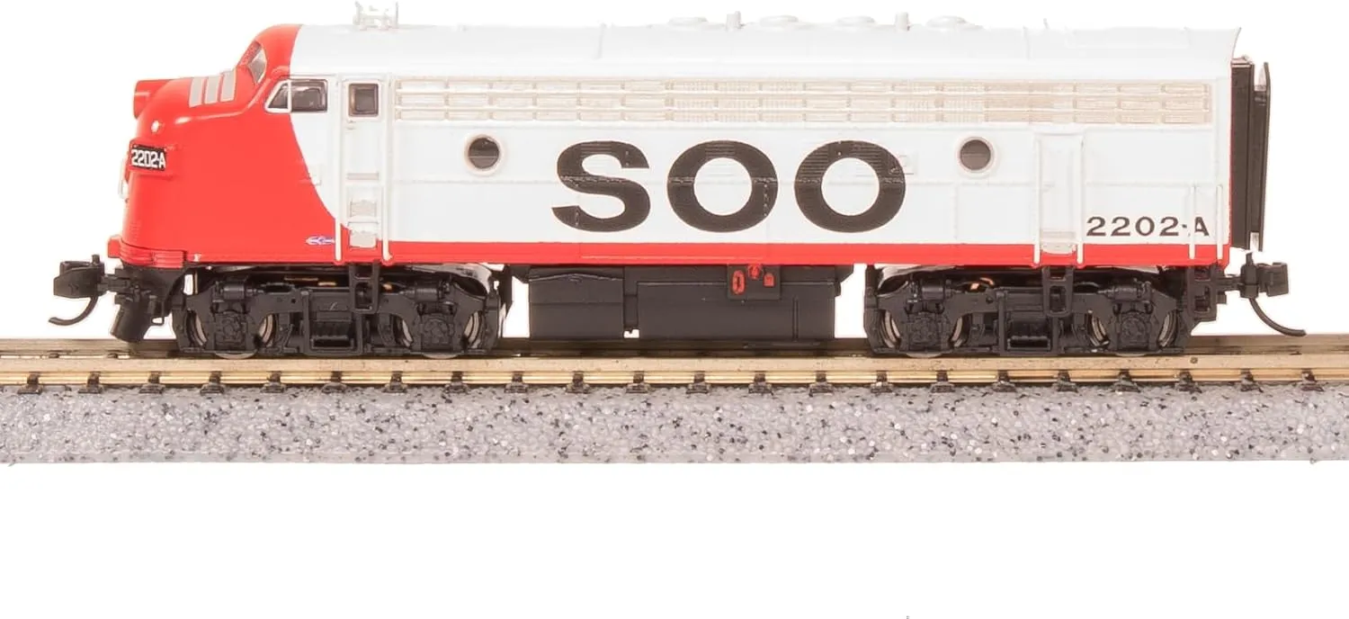 Broadway Limited 9267 EMD F7A, SOO #2202A, Red & White, Paragon4 Sound/DC/DCC, N (Hobbytyme Exclusive)