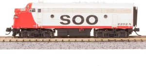 Broadway Limited 9267 EMD F7A, SOO #2202A, Red & White, Paragon4 Sound/DC/DCC, N (Hobbytyme Exclusive)