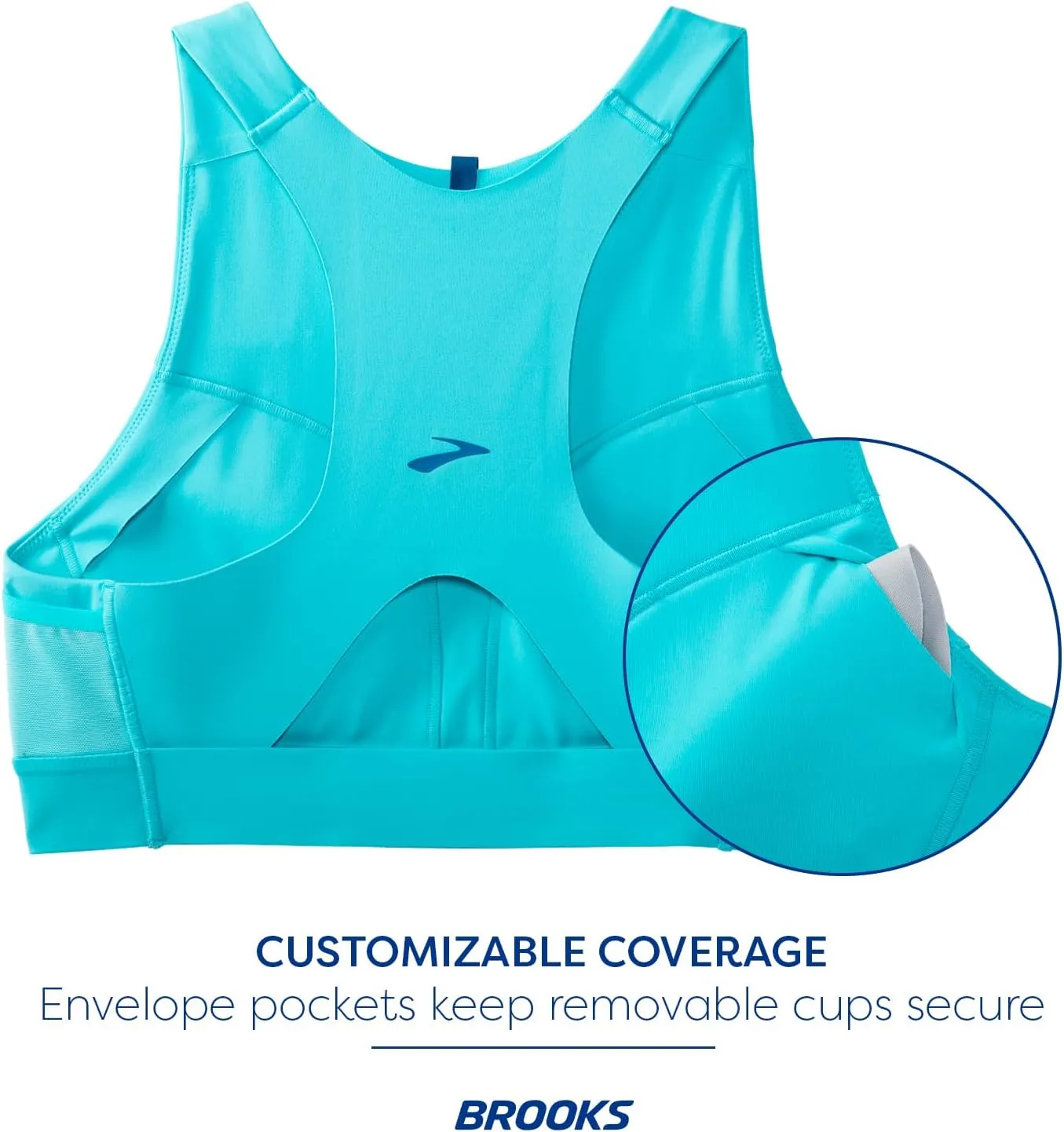 Brooks Women's 3 Pocket Sports Bra for Running, Workouts & Sports