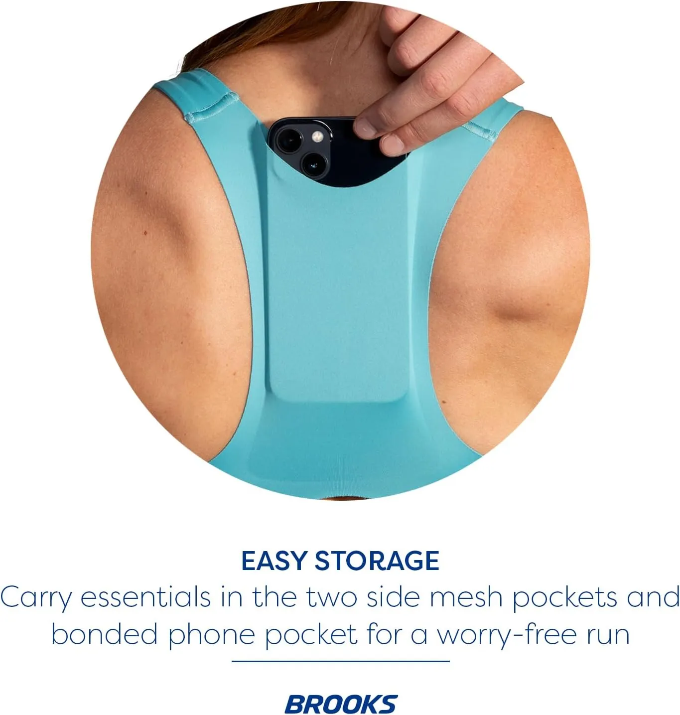 Brooks Women's 3 Pocket Sports Bra for Running, Workouts & Sports