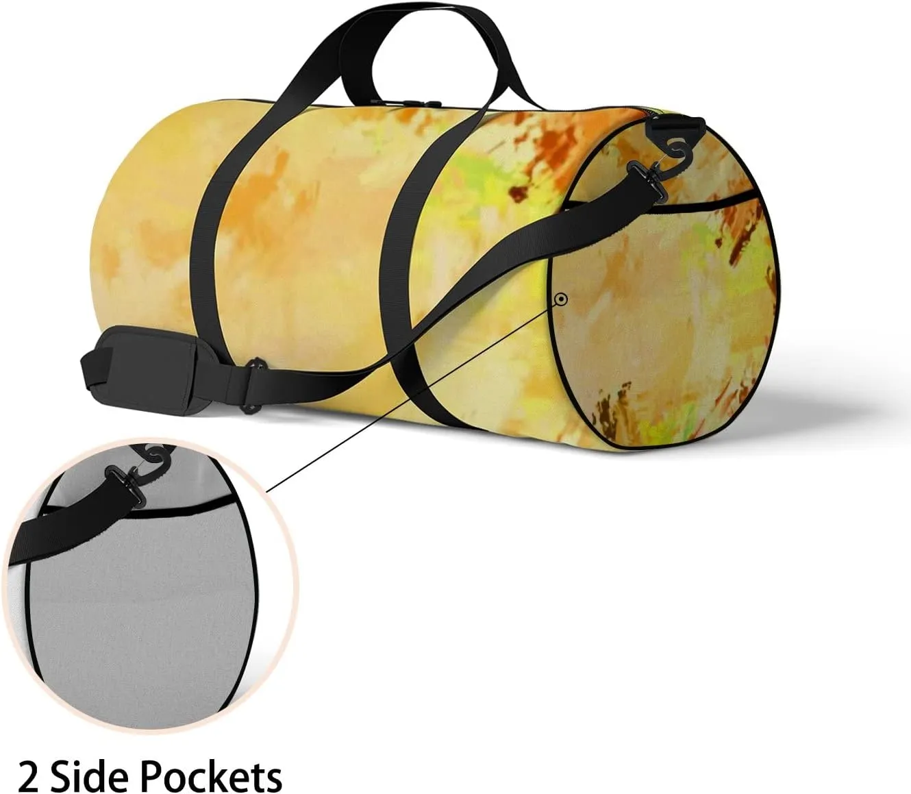 Brushed Painted Abstract Background Brush Stroked Sports Bag Tote Bag Waterproof Gym Bag with Shoulder Strap Zipper 2 Side Pockets for Men and Women, Travel and Storage Shoulder Bag.