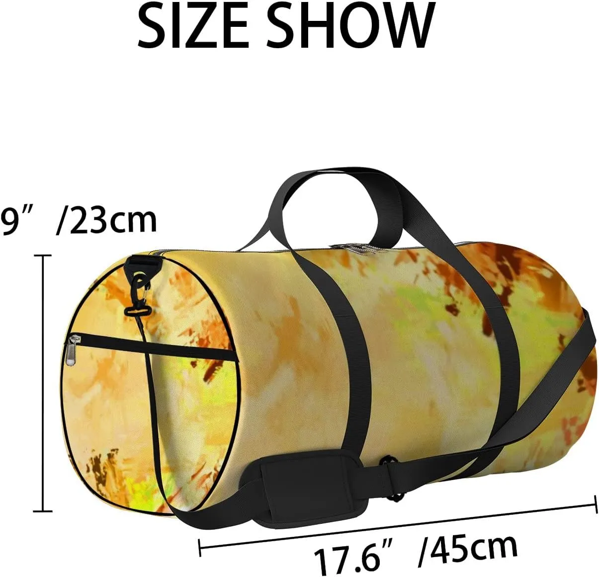 Brushed Painted Abstract Background Brush Stroked Sports Bag Tote Bag Waterproof Gym Bag with Shoulder Strap Zipper 2 Side Pockets for Men and Women, Travel and Storage Shoulder Bag.