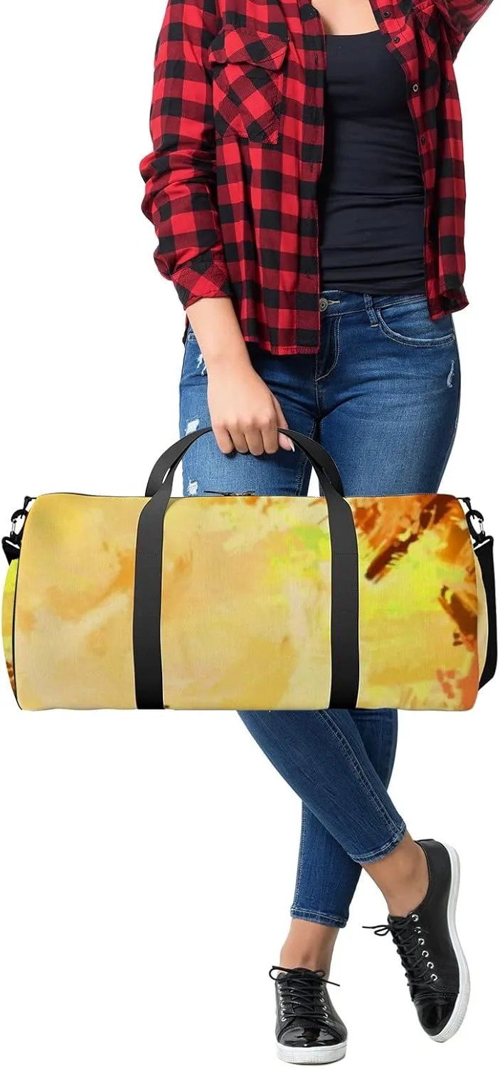 Brushed Painted Abstract Background Brush Stroked Sports Bag Tote Bag Waterproof Gym Bag with Shoulder Strap Zipper 2 Side Pockets for Men and Women, Travel and Storage Shoulder Bag.