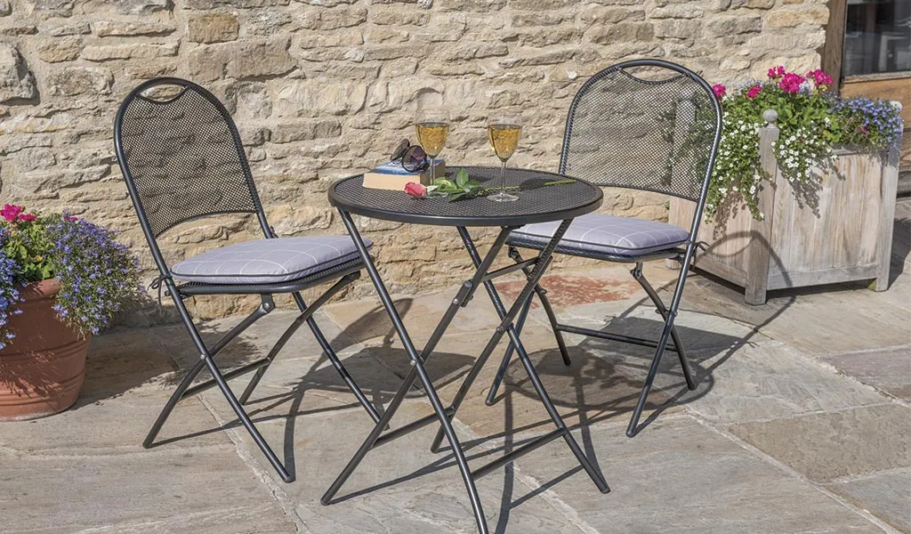 Cafe Napoli Wrought Iron 3-Piece Bistro Set