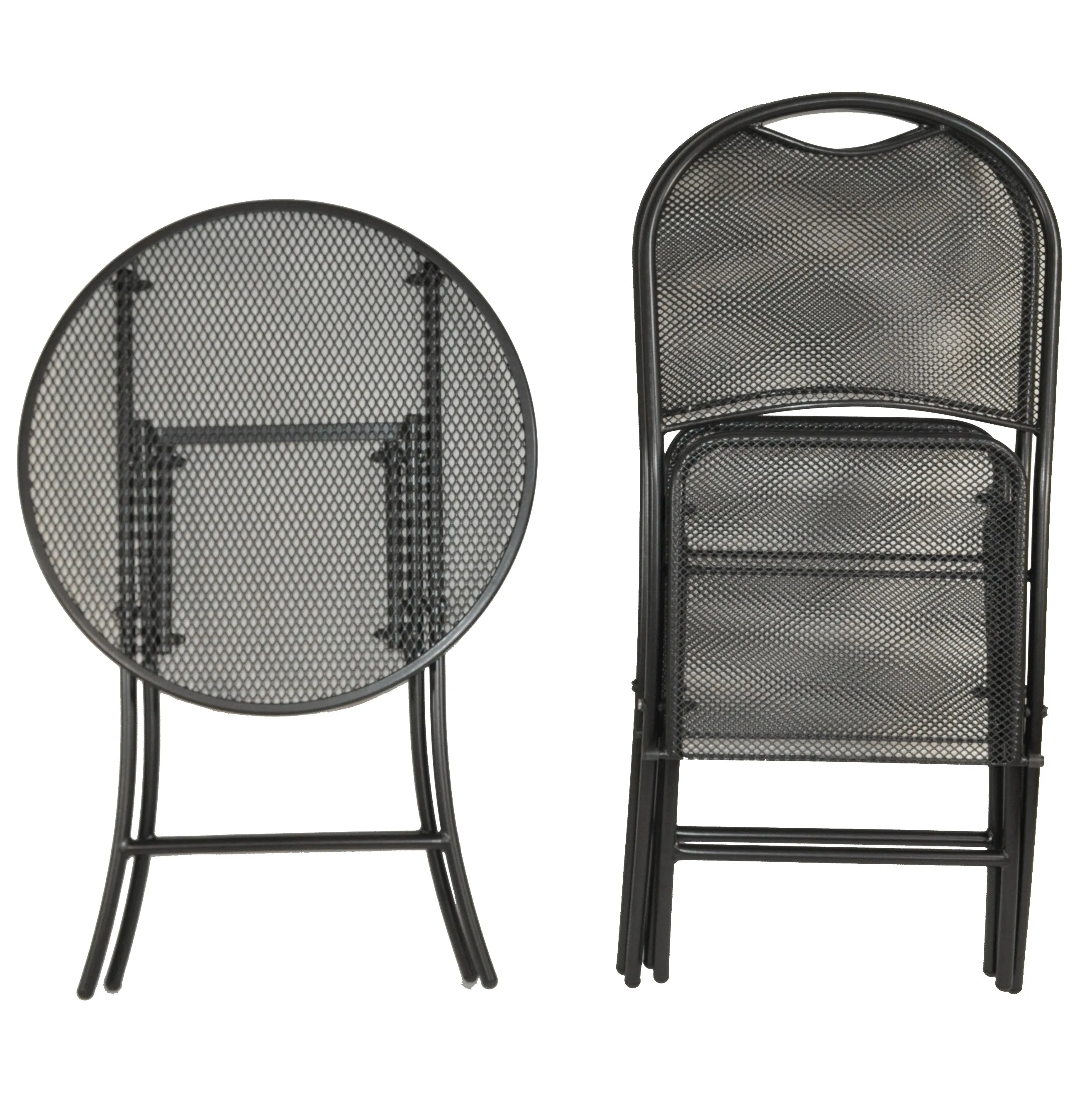 Cafe Napoli Wrought Iron 3-Piece Bistro Set