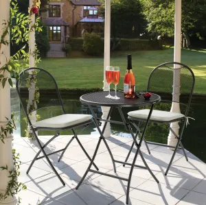 Cafe Napoli Wrought Iron 3-Piece Bistro Set