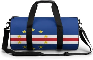 Cape Verde Flag Travel Gym Duffel Bag for Women Men Dry Wet Separation Carry On Weekender