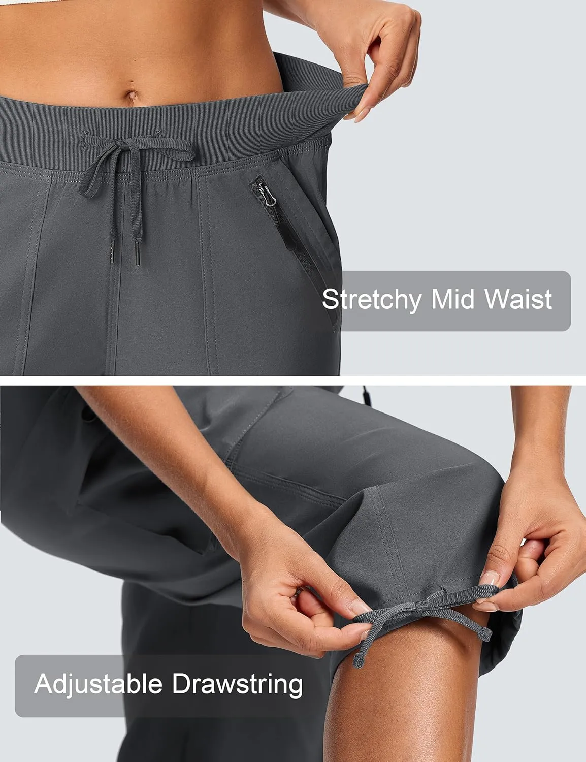 Cargo Capri Pants for Women Lightweight Quick Dry UPF 50  Summer Capris with 8 Pockets for Hiking Travel Casual