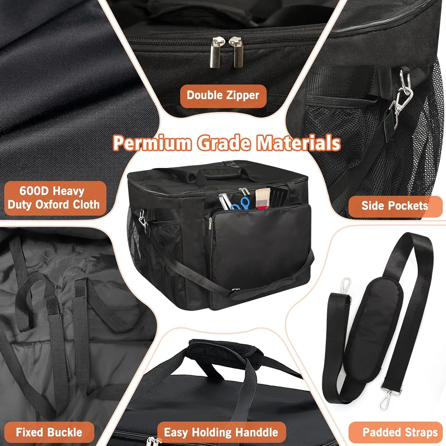 Carry Bag for Ninja Woodfire Outdoor Oven OO101, Waterproof Padded Carry case for Ninja Pizza Oven, Outdoor Oven Case with Muti-Pockets for Pizza Oven Accessories