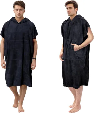 Catalonia Absorbent Surf Poncho Men Women, Quick Dry Towel Changing Poncho, Hooded Towel Poncho Adult, Changing Robe for Beach Surfing Swimming