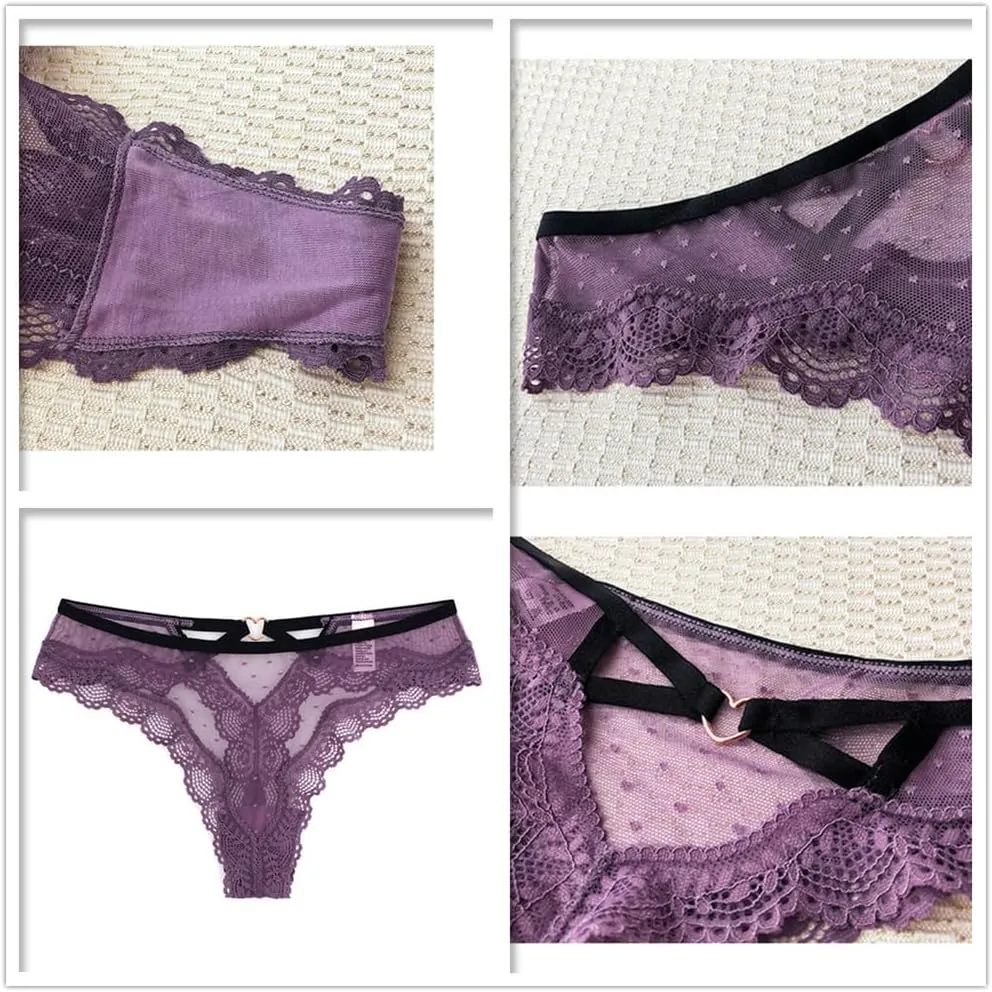 chahoo Sexy Women Thongs Ladies Underwear Stretch Low Rise Hipster Bikini Panties G-string Brief 4Pack Underpants