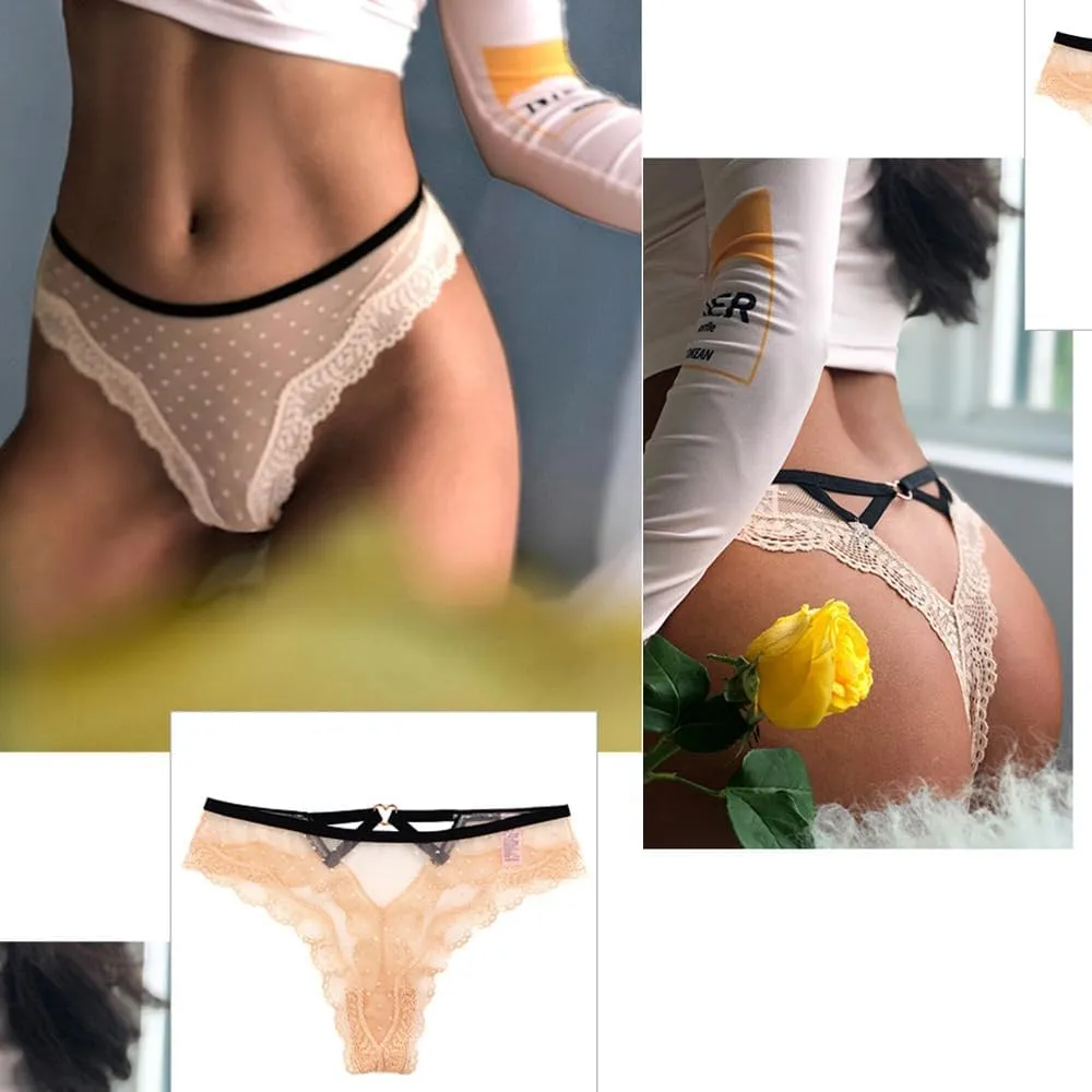 chahoo Sexy Women Thongs Ladies Underwear Stretch Low Rise Hipster Bikini Panties G-string Brief 4Pack Underpants