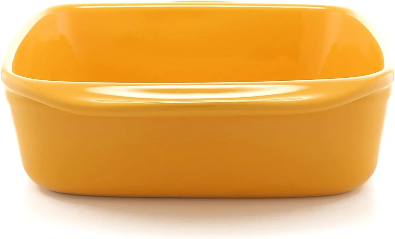 Chantal Classic Ceramic Baker, 2 quart, Marigold, 8" Sq Baker (93A-SQ20 MY)