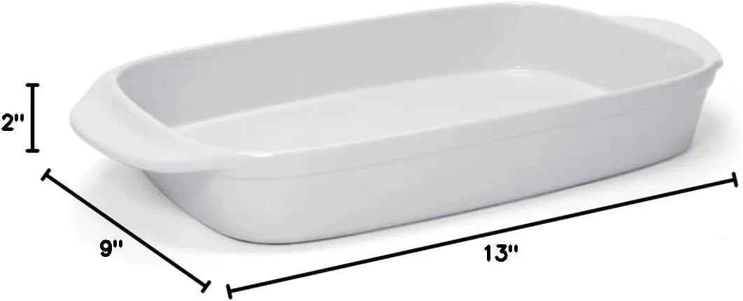 Chantal Classic Ceramic Bakeware, 13" x 9" Rect Baker, White