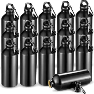 CHENGU 16 Pack Aluminum Water Bottles 20 Oz Blank Reusable Water Bottles Lightweight Aluminum Gym Travel Bottle Leak Proof Team Customized Bottles for Bike Bicycle Camping