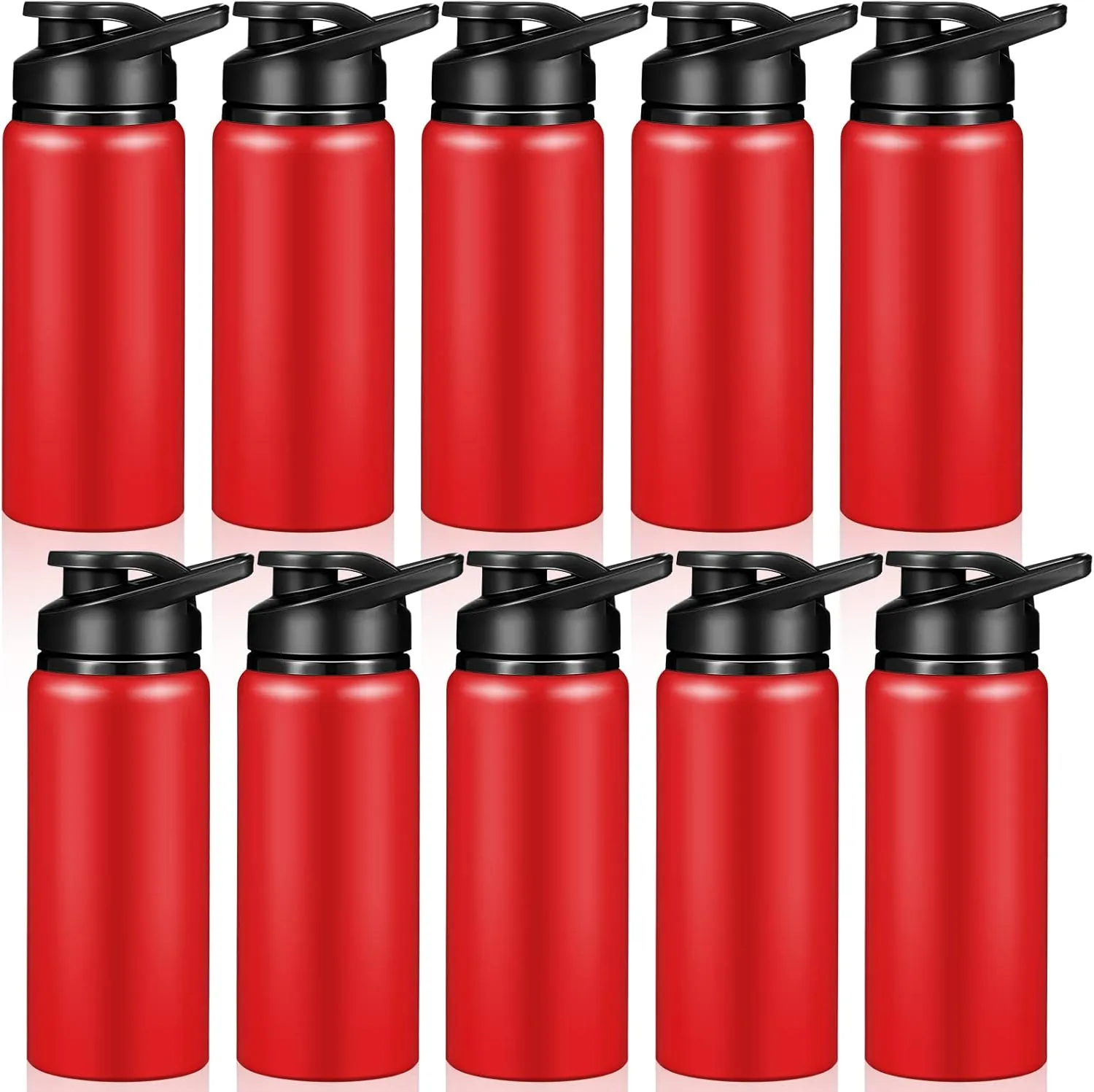 CHENGU Water Bottle Bulk 20 oz Aluminum Reusable Bottles Lightweight Snap Lid Water Cups Easy Carry Leak Proof Travel Tumbler for Gym Sports Camping Hiking Fishing