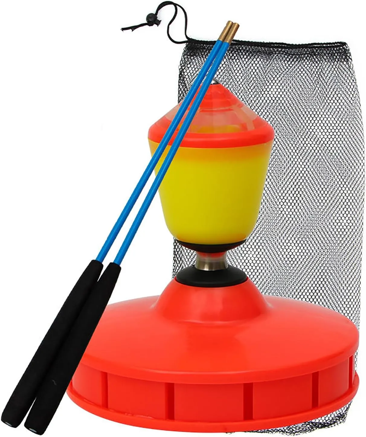 Chinese Yoyo Set Diabolo with Whistle Sound ,Nonuple Bearings Diabolo Chinese Yo-yos Juggling Toys Colorful Diabolo with Diablo Sticks, Diabolo String&Net Bag (Nine Bearing red)