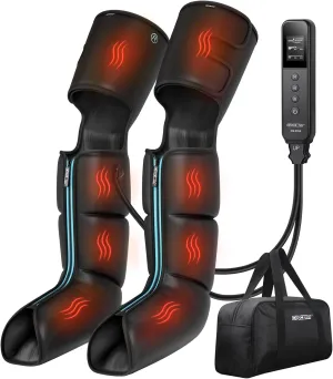 CINCOM Leg Massager with Heat and Compression, Air Compression Boots for Leg Calf & Foot Recovery, Edema Relief, FSA HSA Eligible