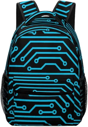 Circuit Board Travel Backpack Lightweight Shoulders Bag Laptop Daypack for Work Office