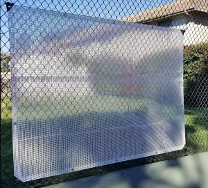Clear Heavy Duty See-Through Tarp Fiber Reinforced 14 Mil Thick (Choose Size) (12' X 20')
