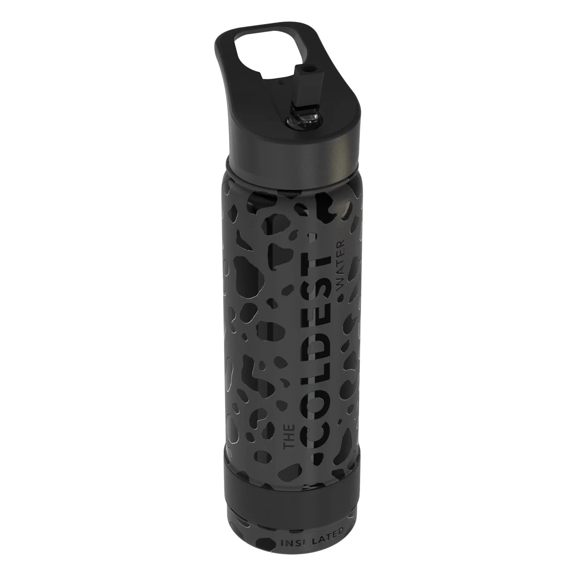 COLDEST SPORTS BOTTLE BLACK LEOPARD 24OZ