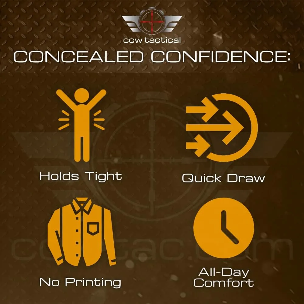 Concealed Carry Holster Shirt | Quick Access Open Pocket with Large Storage | Mens Crew